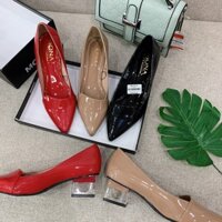 | Hàng Sẵn | [ẢNH THẬT] GIÀY CAO GÓT ĐẾ TRONG SANG TRỌNG MONA - D740