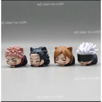 ( HÀNG SẴN )BỘ 4 MÔ HÌNH Jujutsu Kaisen Mèo đáng yêu Gojo Itadori Geto Suguru Kugisaki Nobara mô hình cosplay mèo