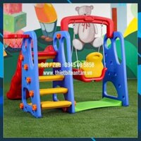 ( HÀNG SẴN )  Cầu trượt hình con Voi, cầu trượt có gắn xích đu, bóng rổ