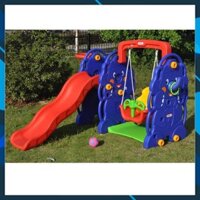 ( HÀNG SẴN )  Cầu trượt xích đu được làm từ nhựa đúc hình chú voi ngộ nghĩnh.