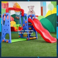 ( HÀNG SẴN )  Cầu trượt xích đu  đa chức năng, thiết kế hình chú voi xinh xắn và đáng yêu