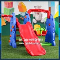 ( HÀNG SẴN )  Cầu trượt xích đu hình con voi bằng nhựa dày dặn và chắc chắn