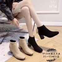 [ Hàng Sẵn ] Giày Boots Cổ Thấp Da Lộn