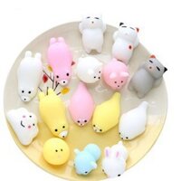 ( hàng sẵn )Mochi, Squishy thú dẻo dễ thương, combo 20 con không trùng, hàng nhập y hình 100%giao mẫu ngẫu nhiên