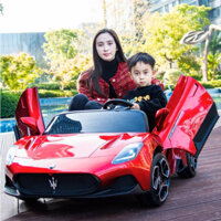 ( Hàng Sẵn) Siêu Phẩm Xe Ô Tô Điện Maserati MC20 Trẻ Em Ghế Da - Bánh Cao Su - 4 Động Cơ Lớn - Sơn Tỉnh Điện