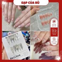 [ HÀNG THIẾT KẾ ] Móng Tay Giả Đính Đá HOTTREND 2024 Nailbox kèm phụ kiện gắn làm nail tại nhà cho nữ