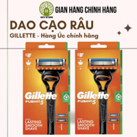 ( Hàng Úc ) Dao cạo râu Gillette Fusion5 với 5 lưỡi dao dành cho nam giới cạo sạch, mềm mịn, không tổn thương
