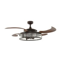 ( Hàng_Chính hãng) Quạt trần LuxuryFan Evo Fanaway Classic 212925 màu nâu tối,3 cánh Acrylic 122cm (kèm Remote