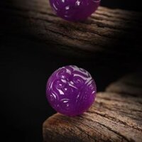 ❈ ❈ Hạt Chirac thạch anh tím tự nhiên nguyên chất Hạt rải rác Thạch anh tím Hạt đơn chạm khắc Chirac Phụ kiện vòng tay DIY thủ công 250309