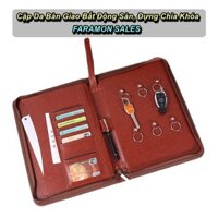 💘 HCM 💘 Cặp Da Đựng Tài Liệu A4 FARAMON SALES Cao Cấp Đa Năng