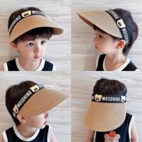 [ HCM ] Mũ lưỡi trai nón cói bé trai bé gái rộng vành Moschino - 2 màu lựa chọn