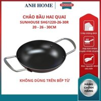 ( HCM - SHIP 2H ) Chảo nhôm chống dính bầu SUNHOUSE 20 28 34 CM chính hãng chảo sâu lòng hợp kim nhôm