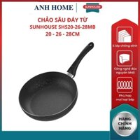 ( HCM - SHIP 2H ) Chảo nhôm đáy từ chống dính sâu lòng SHS20MB SHS26MB SHS28MB SUNHOUSE truyền nhiệt nhanh