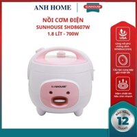 ( HCM - SHIP 2H ) Nồi cơm điện SHD8607 SUNHOUSE lòng nồi được làm từ hợp kim nhôm phủ chống dính bền đẹp dễ vệ sinh