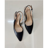 [ Hình ảnh tự chụp ] Slingblack da Naturalizer gót 5cm màu đen