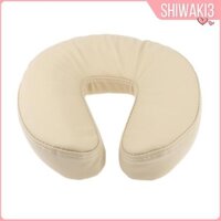 - Hình dạng hỗ trợ cổ du lịch Gối tựa đầu gối Máy bay văn phòng Màu be