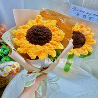 [ Hình shop] Bó hoa hướng dương đại len handmade làm quà tặng tốt nghiệp ngày lễ quan trọng ý nghĩa