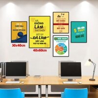 [ HN] Tranh truyền động lực giá tốt. tranh canvas slogan giúp truyền tải năng lượng làm việc D01