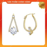 💍 Hoa tai Gorgeous Triangle J'admire bạc 925 mạ Vàng đính đá Cubic Zirconia trắng 💎