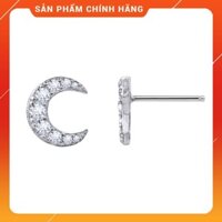 💍 Hoa tai Tiny Moon J'admire bạc 925 cao cấp mạ Platinum hoặc vàng đính đá Cubic Zirconia trắng 💎