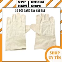 [ Hỏa Tốc] 10 Đôi Găng Tay Vải Bạt Trắng, Găng Tay Thợ Hàn, Găng Tay Cơ Khí, Bao Tay Vải Dày Độ Bền Cao