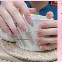 ( HỎA TỐC 2H) NAIL BOX SƠN GEL THẠCH NUDE ĐÍNH ĐÁ