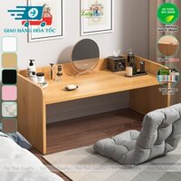 [ Hỏa Tốc ] Bàn Ngồi Bệt Bàn Học Để Giường Phong Cách Bắc Âu Có Thanh Chắn Chống Rơi BLV-121