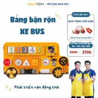 [ HỎA TỐC] Bảng bận rộn xe bus, đồ chơi giáo dục Montessori cho bé 0-3 tuổi phát triển tư duy BB63