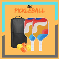 [ HOẢ TỐC ]  Bộ 2 vợt pickleball tặng kèm túi và 4 bóng sợi thủy tinh tiêu chuẩn USAPA - MS33 (vằn vàng cam xanh)