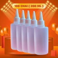[ HOẢ TỐC] Combo 100 Chai nhựa AC mềm nút nhọn nhỏ giọt 200ml đựng sốt ,chai nhựa xịt bơ