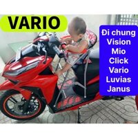 ( Hỏa Tốc ) Ghế cho bé ngồi xe Vision,Mio,Click,Vario,Luvias,Janus , ghế ga xếp sắt sơn tĩnh điện xe máy tay ga , ghế