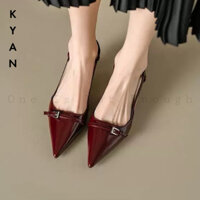 [ Hỏa Tốc ] Giày Cao Gót Búp Bê Nữ, Mũi Nhọn Sandal 3-5cm, Mẫu Mới Đẹp Sang, Đế Chống Trơn, Tự Tin Khi Đi Chơi Kyan054