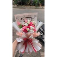 ( Hỏa Tốc Hà Nôi ) Bó Hoa Sáp  Mix Tulip 17 BÔNG  - Quà tặng sinh nhật siêu sang