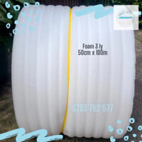 [ Hỏa tốc HCM ] Bọc Lót Hàng Hóa, Lót Sàn Gỗ , Xốp Foam Chống Sốc 3 ly / 3mm Khổ 50cm x 100m