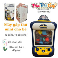[ Hỏa tốc HCM] Máy Gắp Thú Bông Đồ Chơi Cho Bé Kèm Nhạc Và Đèn Máy Gắp Thú Mini Tặng Thú Bông Và Bóng