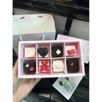 [ Hoả Tốc ] Hộp Socola Hồng  8 viên kèm Túi, Thiệp.