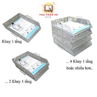 [ HỎA TỐC ] Khay rổ sắt lưới đựng tài liệu hồ sơ 1 tầng có quai bằng sắt HY63574. - Văn phòng phẩm Thu Thảo