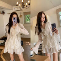 [ HOẢ TỐC ]SET BỘ ÁO VOAN BÈO + CV TẦNG