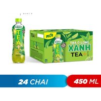 [ hỏa tốc] thùng 24 chai trà ô long xanh Tea+ 450ml