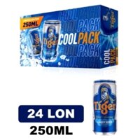 [ hỏa tốc] thùng 24 lon bia Tiger cool pack 250ml