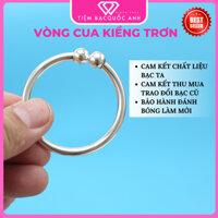 ( Hỏa tốc) Vòng Bạc Kiềng Trơn Chất Liệu Bạc Ta nguyên chất Dày Dặn Cho Bé Có Thể Dùng Chân Hoặc Tay