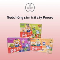 [ Hộp 10 gói ] Nước Hồng Sâm Trẻ Em Vị Trái Cây Táo, Việt Quất, Cam, Sữa Pororo 100ml