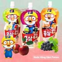 [ Hộp 10 Gói ] Nước Hồng Sâm Pororo Hàn Quốc / Nước Trái Cây Ép / Sữa Trái Cây