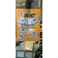 ( Hộp 100 lưỡi - 20x5 ) Lưỡi dao lam BiC Platinium - Hàng chính hãng