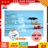 ✅ [HỘP 100 SỢI] Dây Hút Nhớt Có Khóa GreetMed | Hút Dịch, Đàm (Đờm) -VT0736