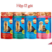 [ hộp 12 gói ] pate dành cho chó smartheart dạng gói 130g- pate chó-oh my pet