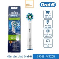 [ HỘP 2 CÁI ] Đầu Bàn Chải Điện Oral-B CrossAction Làm Sạch Sâu Kẽ Răng