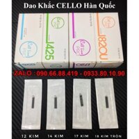 [ Hộp 20 cái ] Dao khắc 18U Tròn, 17F Xéo CELLO hàn quốc, dao celline pro siêu bén, mảnh