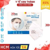 ✅ [HỘP 30 CÁI] Khẩu Trang 3D N95- Tulips N95.9002VH (Không Van), Lọc Bụi PM2.5 Siêu Mịn 95% -VT0241 [ Y Tế Vạn Thành ]