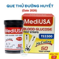 ✅ [Hộp 50 Que] Que Thử Đường Huyết MediUSA TS3300 | Dùng cho máy GM3300